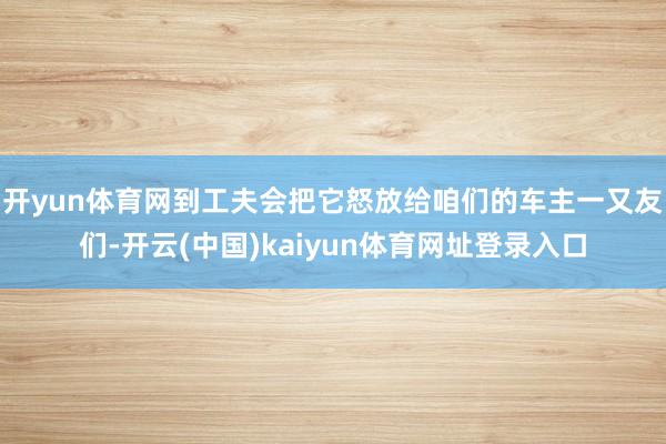 开yun体育网到工夫会把它怒放给咱们的车主一又友们-开云(中国)kaiyun体育网址登录入口